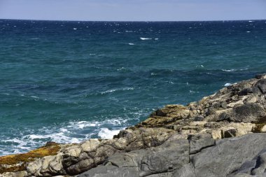 the waves showing their power