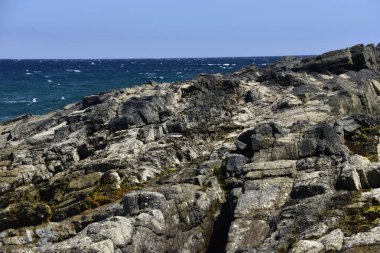 the waves showing their power