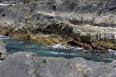 the waves showing their power