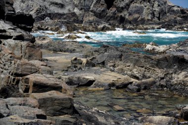 the waves showing their power