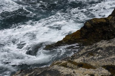 the waves showing their power