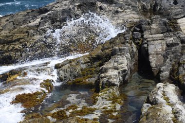Kayalıklardan denize bakıyorum.