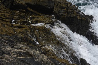 Kayalıklardan denize bakıyorum.