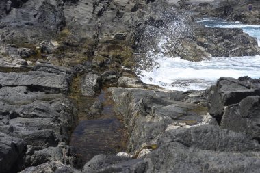 Kayalıklardan denize bakıyorum.