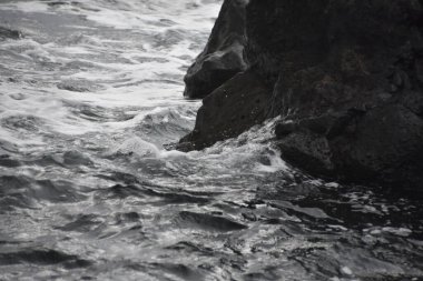 the waves showing their power