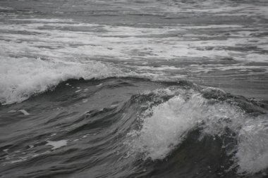 the waves showing their power