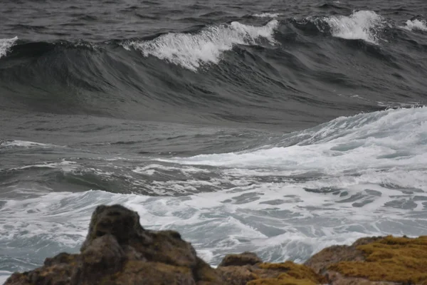 Havet Kusten Med Dess Vågor Former Och Färger — Stockfoto