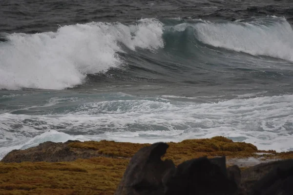 Mare Sulla Costa Con Sue Onde Forme Colori — Foto Stock