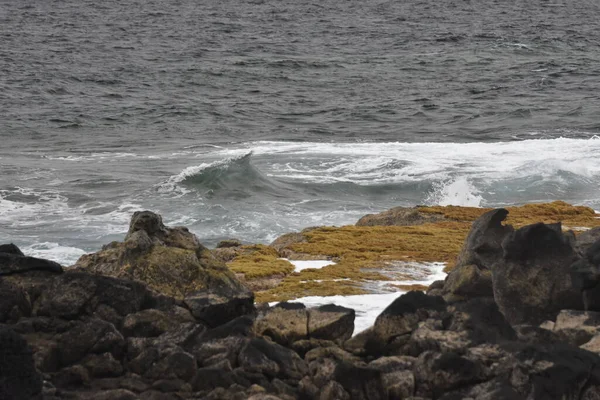 Zee Aan Kust Met Zijn Golven Vormen Kleuren — Stockfoto