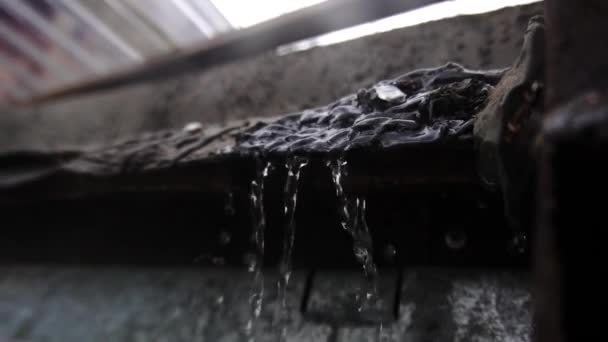 Chove Telhado Com Granizo — Vídeo de Stock
