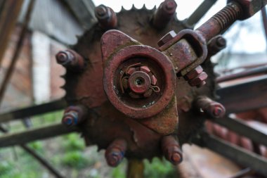 Eski mekanik parçaların dokusu