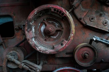 Eski mekanik parçaların dokusu