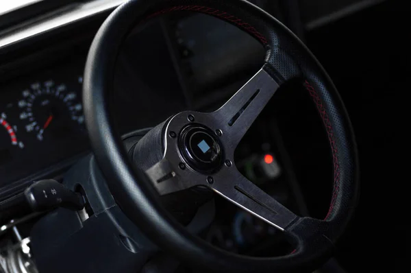 Car Steering Wheel Sport — Stock Photo, Image