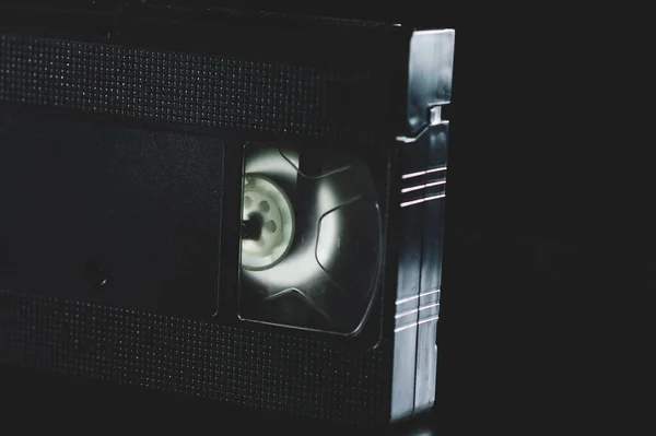 黒の古いビデオテープカセット — ストック写真