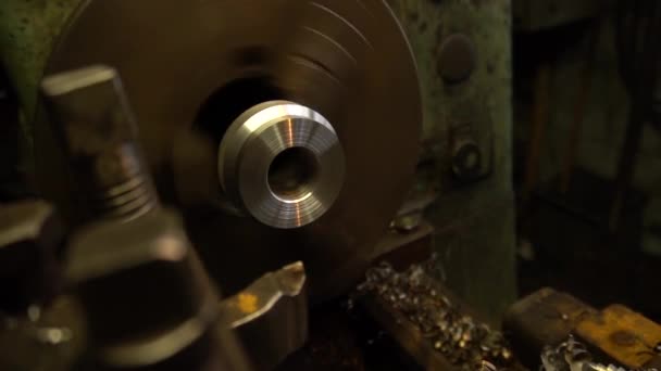 古い旋盤研磨金属 — ストック動画