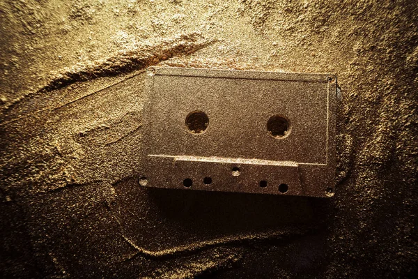 Old Audio Cassette Gold Dust — Stock Photo, Image