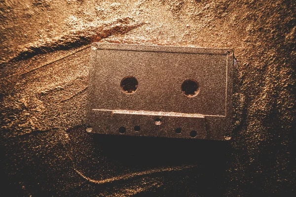 Vieille Cassette Audio Sous Poussière — Photo