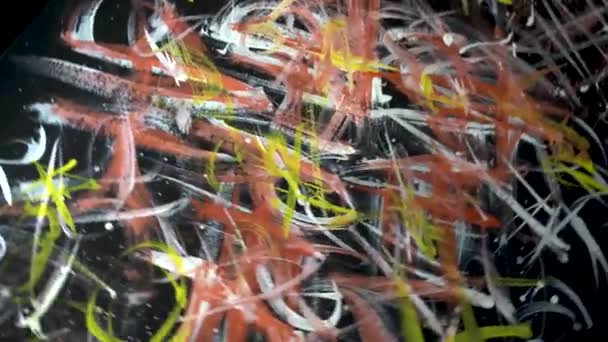 Abstract Textural Paints Various Colors — Stock Video