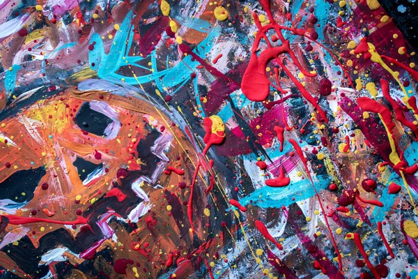 Halloween Pompoen Kleurrijke Abstracte Bloed Tekening Kunst Project — Stockfoto