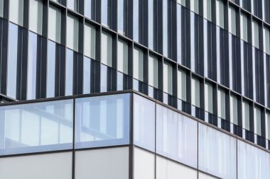 Bina pencereli yatay arka plan. Architectu'ya yakınla