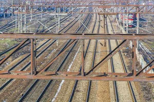 Rail ways and trains — Stock Photo, Image