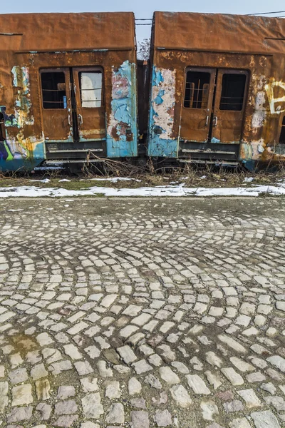 Verlaten van parlementsleden trein wagons — Stockfoto