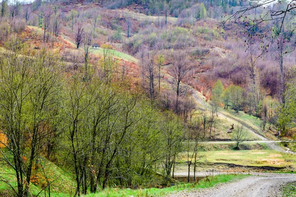 Chalet isolé sur la colline au milieu de la nature — Photo