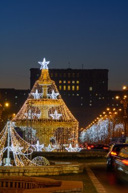 Bucharest, Romania - January 2: Piata Unirii, Palace of Parliame
