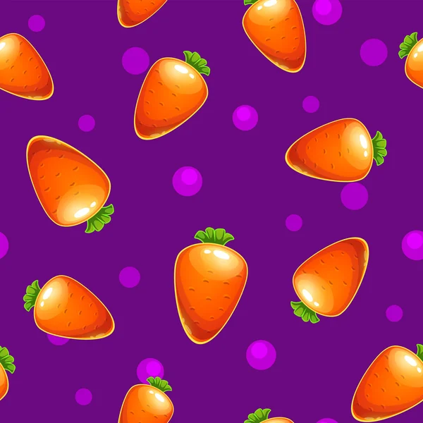 Drôle de motif lumineux sans couture avec des carottes — Image vectorielle