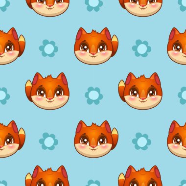 Komik tilki yüzleri ile Seamless Modeli
