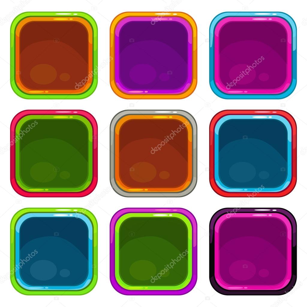 Rounded square app icon frames Stock Vector Image by ©lilu330 103012748