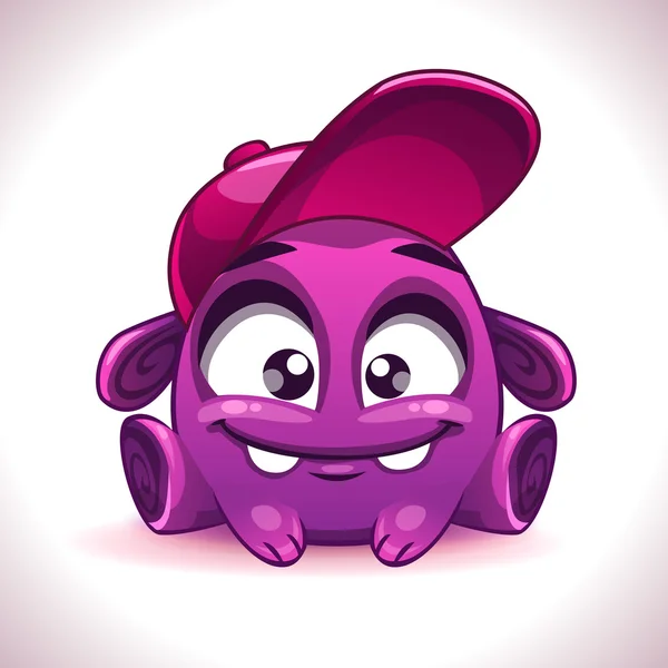 Смішний мультфільм фіолетовий чужий персонаж монстра — стоковий вектор