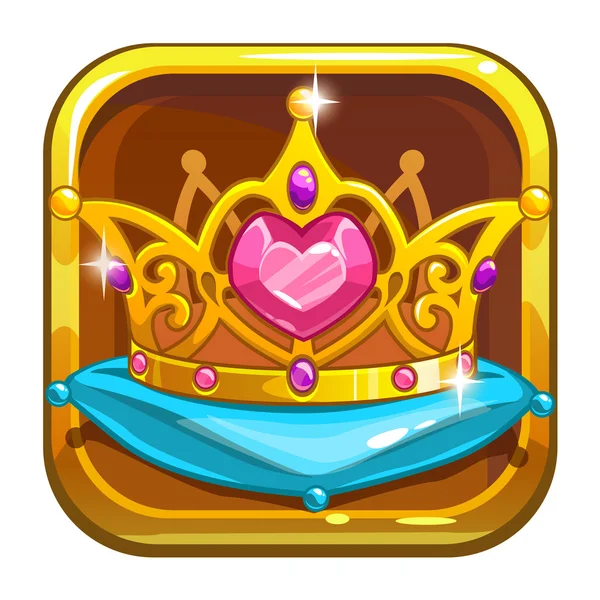 App Store icoon met gouden kroon — Stockvector