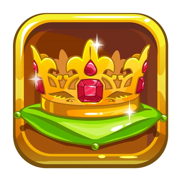 App Store-ikon med Golden Crown — Stock vektor