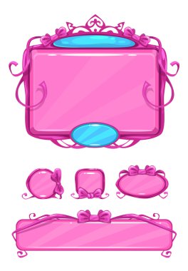 Güzel girlish pembe oyun kullanıcı arayüzü