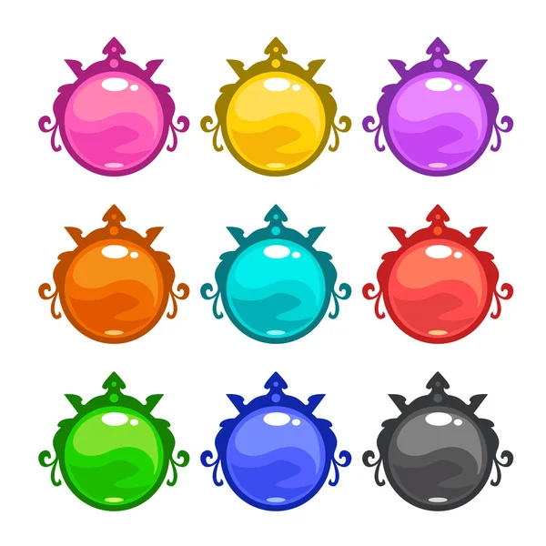 Colorful vector buttons set. — Stock Vector