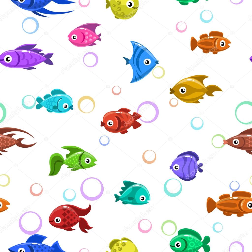 Seamless pattern with colorful fishes Stock Vector Image by ©lilu330 ...