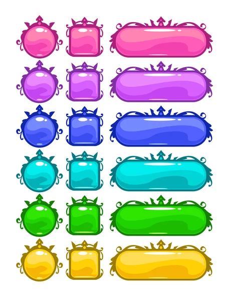 Cartoon colorful buttons — Stock Vector