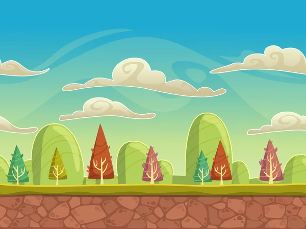 Kesintisiz çizgi film doğa manzara