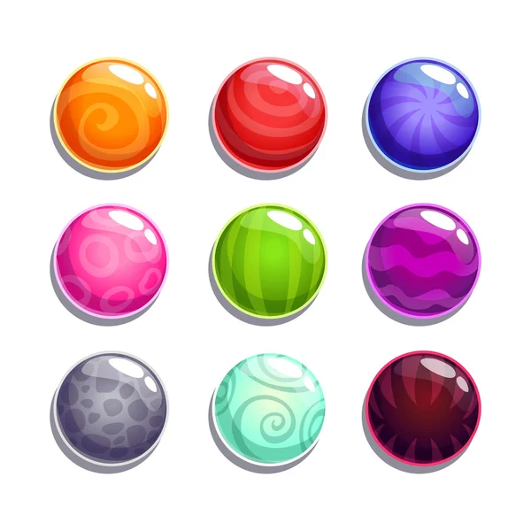 Burbujas de color, conjunto de bolas — Vector de stock