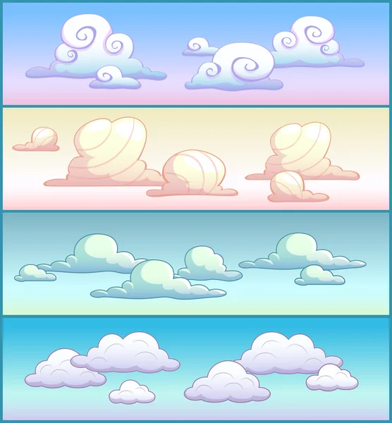 Nuages de dessins animés — Image vectorielle