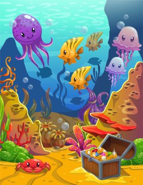 Underwater world clipart