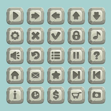 Taş düğme kümesi