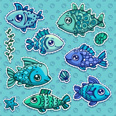 Balıklar ve deniz altı öğeleri