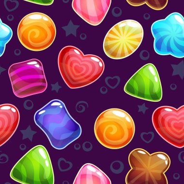 Sevimli şekerleri desen