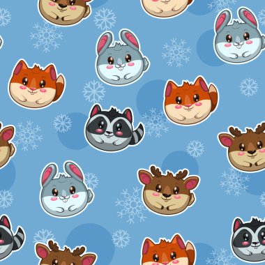 Pattern with animals clipart
