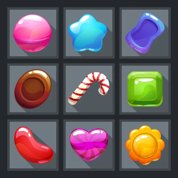 Renkli parlak şekerler