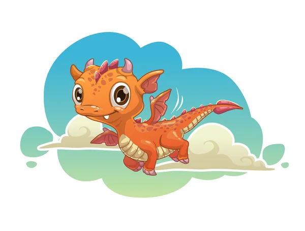 Dragon de bande dessinée — Image vectorielle