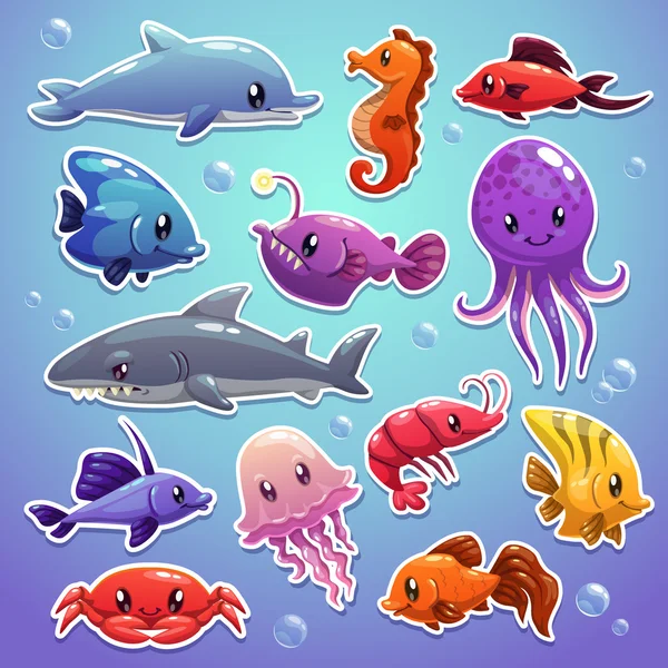 Ζώα της θάλασσας — Διανυσματικό Αρχείο