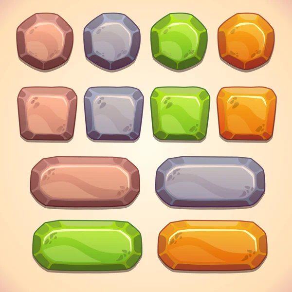 Stone buttons — Stock Vector